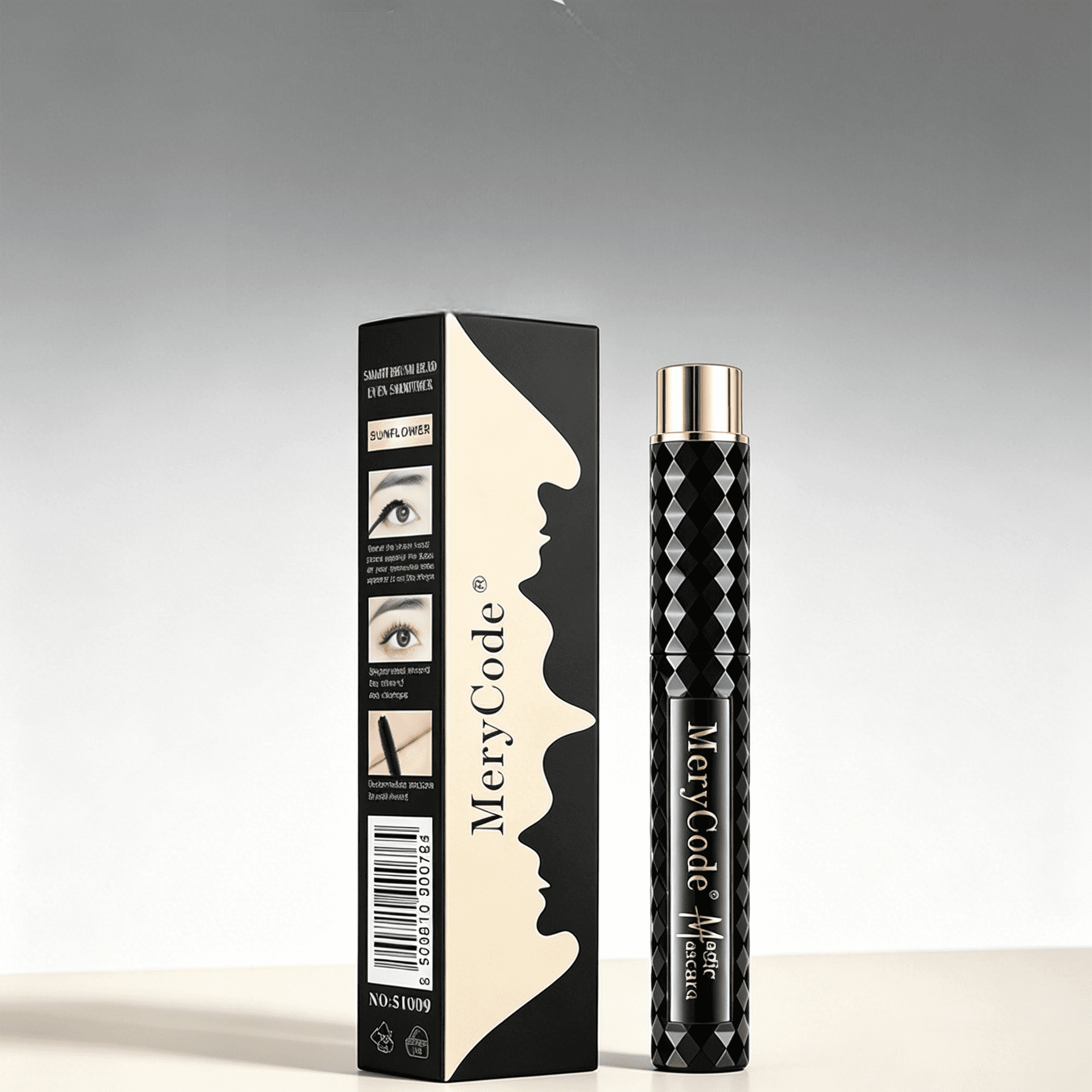 Waterproof Mascara Packaging with Curved Applicator
