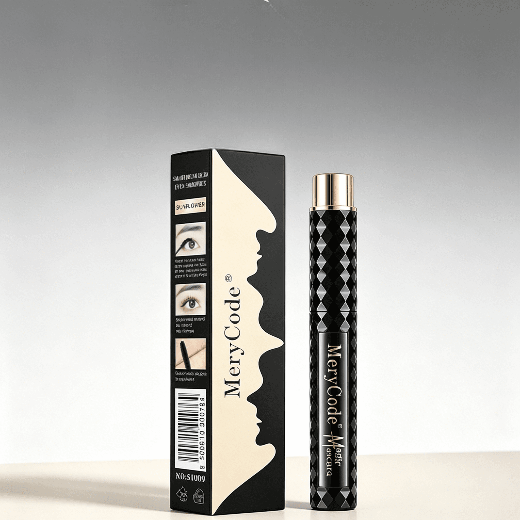 Waterproof Mascara Packaging with Curved Applicator
